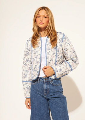 John and Jenn Marion Reversible Quilted Jacket in Iris Vines