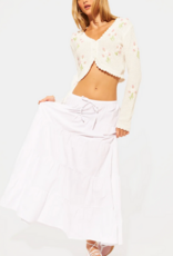 John and Jenn Phineas Cropped Floral Knit Cardigan in Bloom