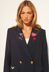 John and Jenn Blaine Blazer with Patch Applique in Heritage Indigo