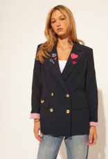 John and Jenn Blaine Blazer with Patch Applique in Heritage Indigo