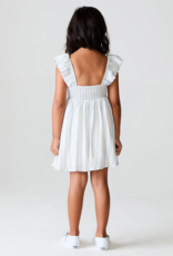 Saltwater Luxe Kids Crocket Mini Dress in Cloud Blue