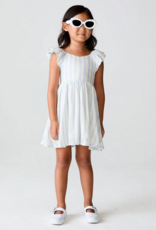 Saltwater Luxe Kids Crocket Mini Dress in Cloud Blue