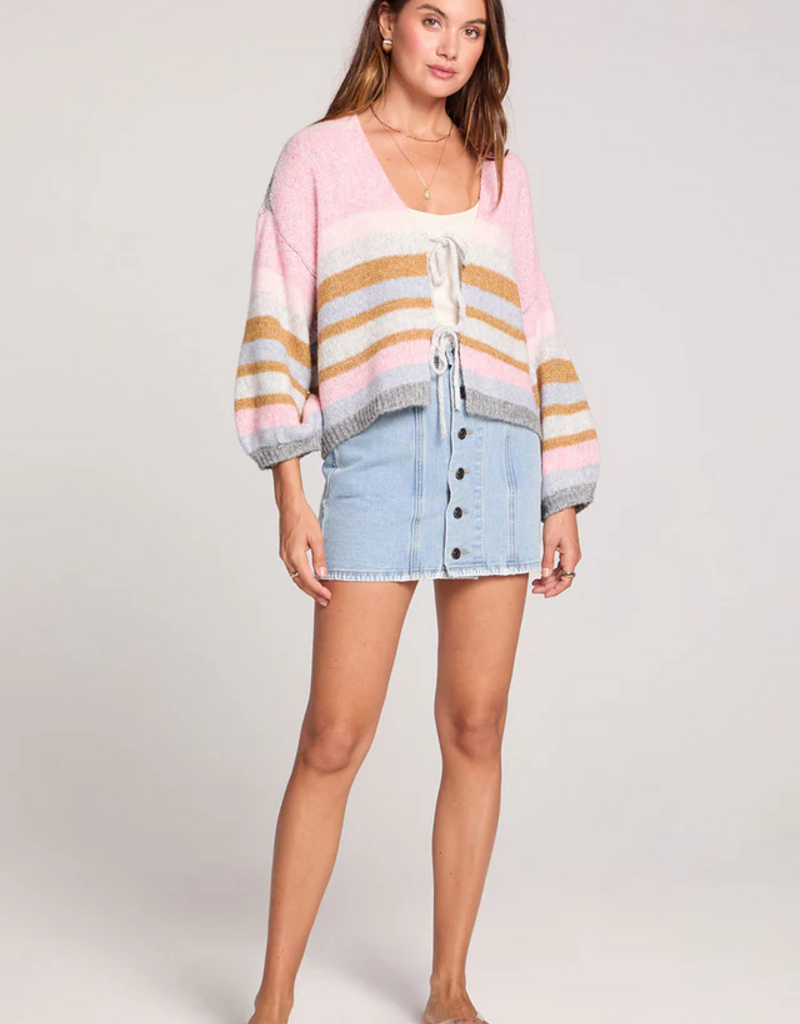 Saltwater Luxe Kiah Sweater in Multi Colour Stripe