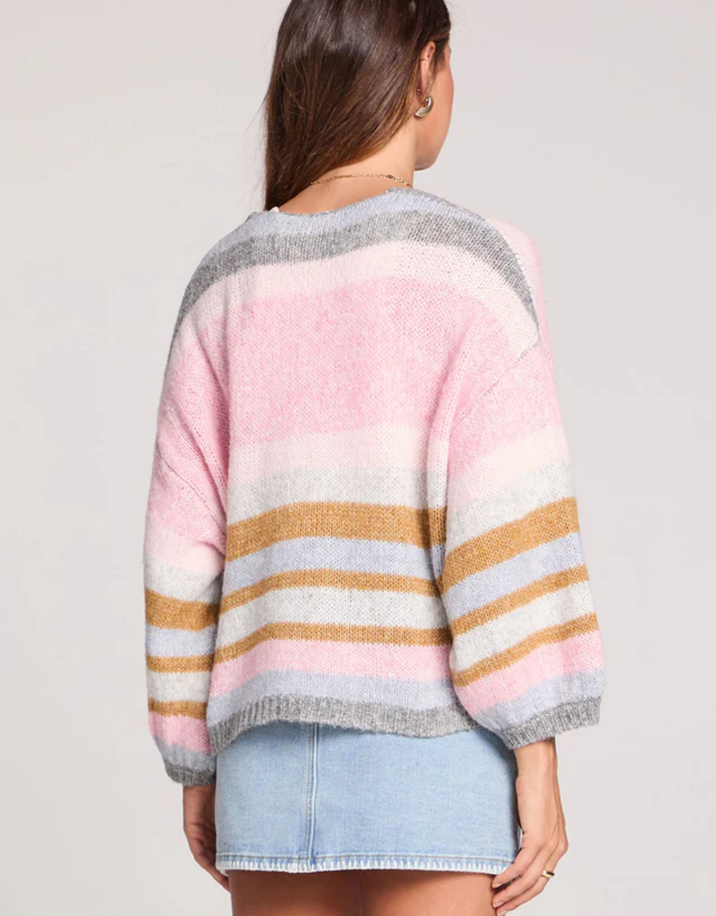 Saltwater Luxe Kiah Sweater in Multi Colour Stripe