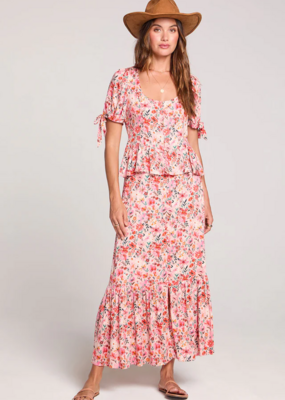 Saltwater Luxe Goldey Top in Pink Multi Floral