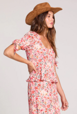 Saltwater Luxe Goldey Top in Pink Multi Floral