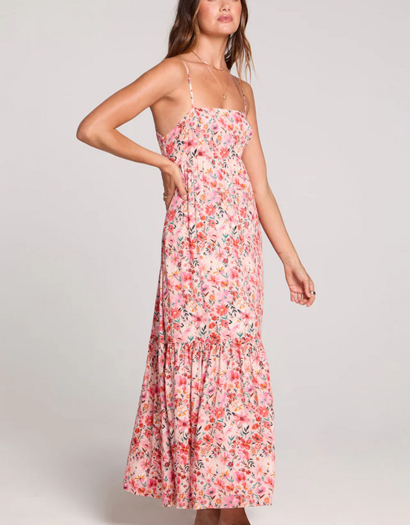 Saltwater Luxe Esme Maxi Dress in Pink Multi Floral