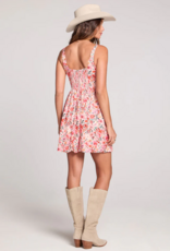 Saltwater Luxe Irra Mini Dress in Pink Multi Floral