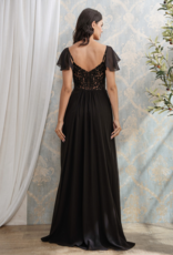 Soieblu Clara Flutter and Lace Maxi in Black