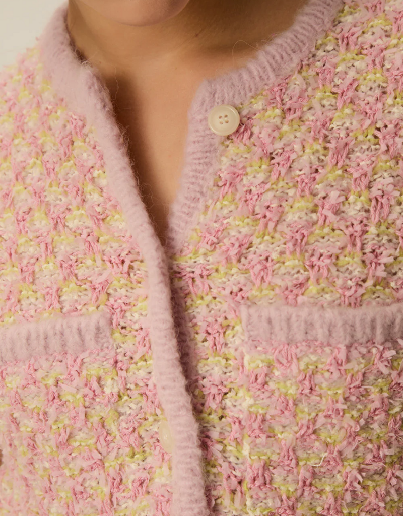 Des Petits Hauts April Sleeveless Knit Vest in Multicolour Tweed