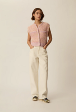 Des Petits Hauts April Sleeveless Knit Vest in Multicolour Tweed