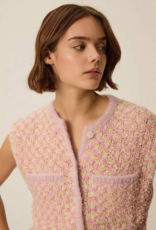 Des Petits Hauts April Sleeveless Knit Vest in Multicolour Tweed