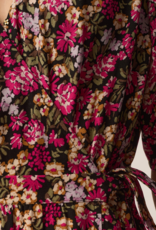 Des Petits Hauts Elaly Garden Print Midi Wrap Dress