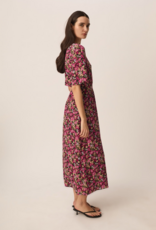 Des Petits Hauts Elaly Garden Print Midi Wrap Dress