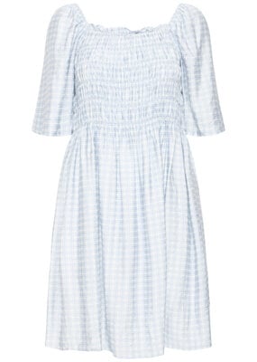 ICHI Hetta Dress in Powder Blue Gingham