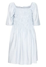 ICHI Hetta Dress in Powder Blue Gingham (FINAL SALE)