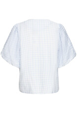 ICHI Hetta Shirt in Powder Blue Gingham (FINAL SALE)