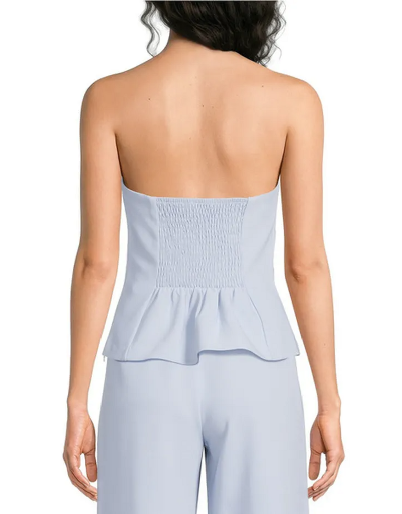 Lucy Paris Clemetine Halter Vest with Bows in Blue