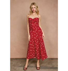 Dress Forum Show Out Strapless Polkadot Midi Dress