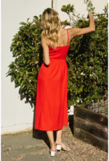 Dress Forum Chiara Sweetheart Midi Dress in Red