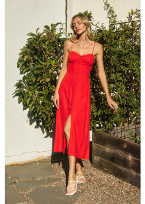 Dress Forum Heaven's Sweetheart Midi Dress in Red