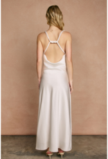 Dress Forum Going Out Twisted Strap Satin Maxi Dress in White