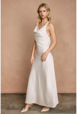 Dress Forum Going Out Twisted Strap Satin Maxi Dress in White