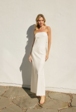 Dress Forum Heavenly Strapless Tie Back Maxi Dress in Ivory