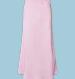 ASTRID Carla Midi Linen Skirt in Pink