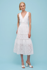 ASTRID 100% Cotton Eyelet Midi Dress