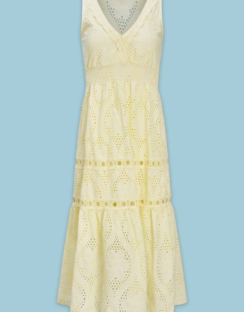 ASTRID 100% Cotton Eyelet Midi Dress