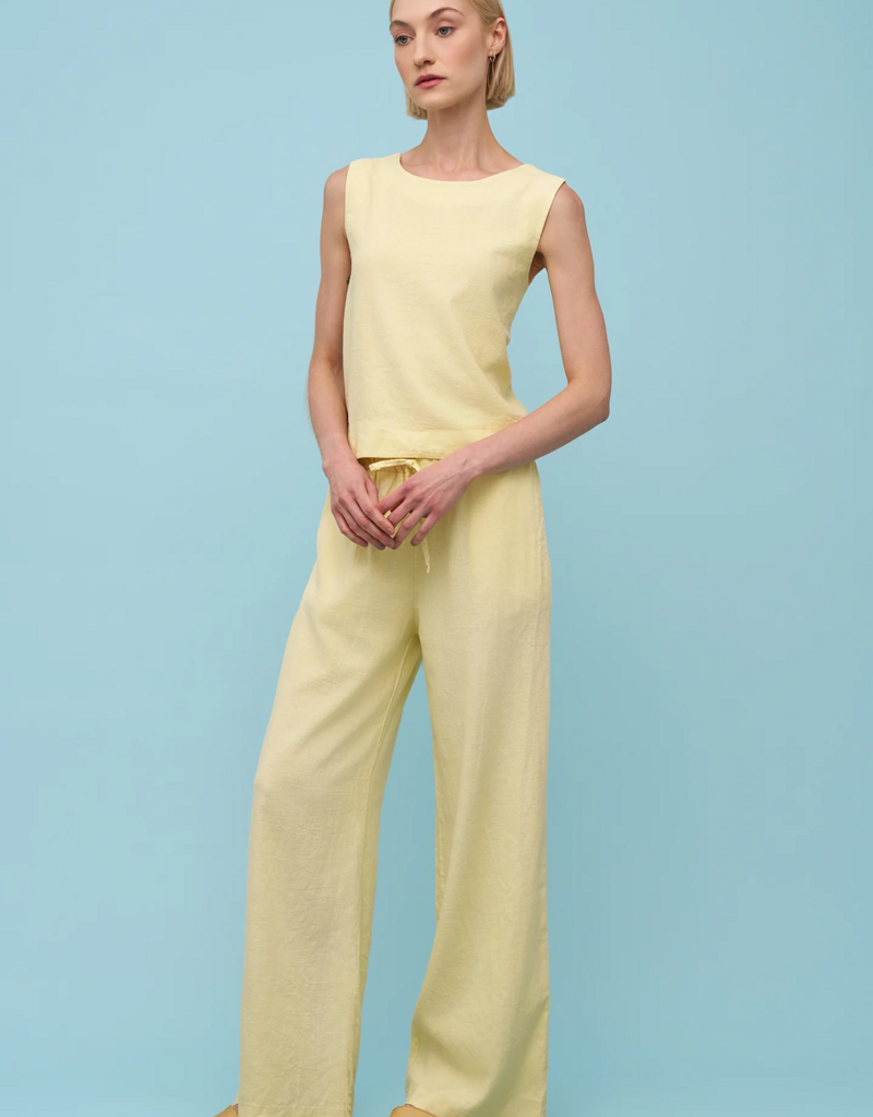 ASTRID Carly Linen Pant in Bright Yellow