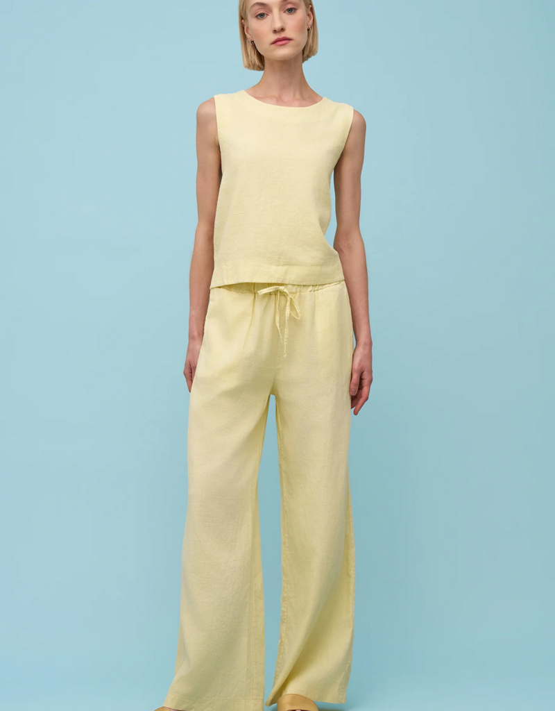 ASTRID Carly Linen Pant in Bright Yellow