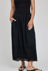 Gentle Fawn Elodie 100% Cotton Eyelet Skirt in Black