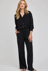 Gentle Fawn Finley Linen Blend Pant in Black