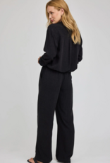 Gentle Fawn Finley Linen Blend Pant in Black