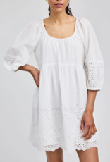 Gentle Fawn Coralina 100% Cotton Eyelet Mini Dress in White