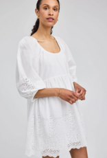 Gentle Fawn Coralina 100% Cotton Eyelet Mini Dress in White