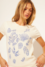 John and Jenn Delmar 100% Cotton Knit Tee in Amalfi Ocean Print