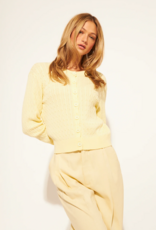 John and Jenn Monroe 100% Cotton Cardigan in Buttercream Yellow