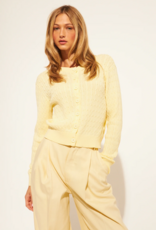 John and Jenn Monroe 100% Cotton Cardigan in Buttercream Yellow