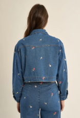 Molly Bracken Casey Embroidered Denim Jacket
