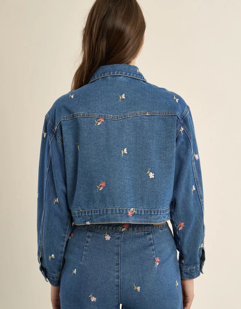 Molly Bracken Casey Embroidered Denim Jacket