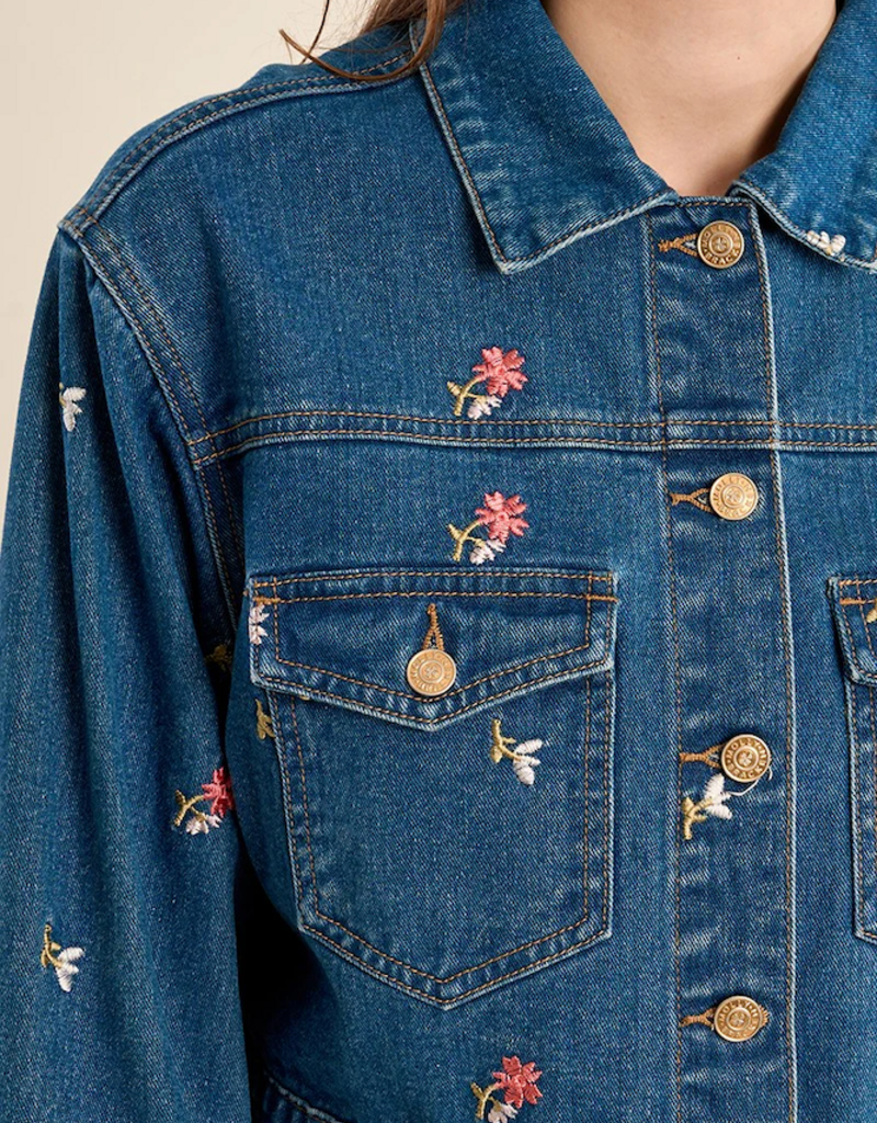 Molly Bracken Casey Embroidered Denim Jacket