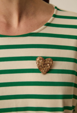 Des Petits Hauts Marly Glitter Enamel Heart Brooch