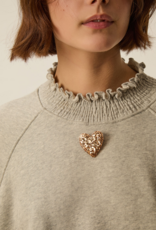 Des Petits Hauts Marly Glitter Enamel Heart Brooch
