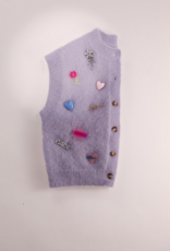 Des Petits Hauts Marylou Pink Enamel Heart Brooch