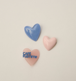 Des Petits Hauts Marylou Pink Enamel Heart Brooch