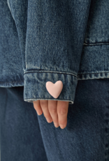 Des Petits Hauts Marylou Pink Enamel Heart Brooch