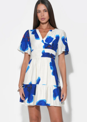 Adelyn Rae Charlotte Printed Mini Dress *Only One Left - Large*
